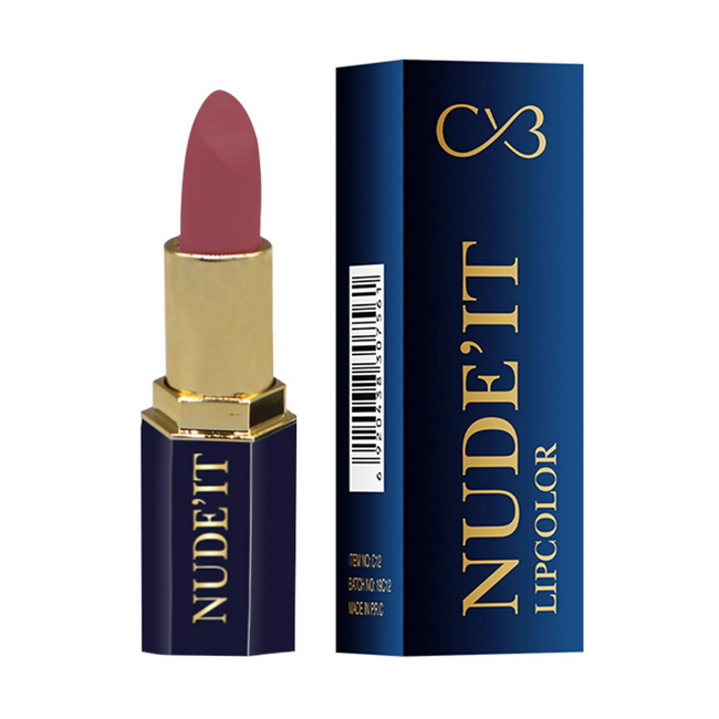 CVB C12 Nude’It Lip Colour for Smudge Proof Matte Finish 206 Blush Hover Image