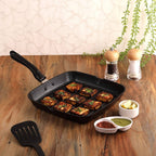 Cello Aluminium Non Stick Grill Pan Square Black