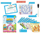 Braintastic Educational Game: Math Master (6-99 Years) Write & Wipe Reusable Activity Sheets with Free Puzzle for Kids