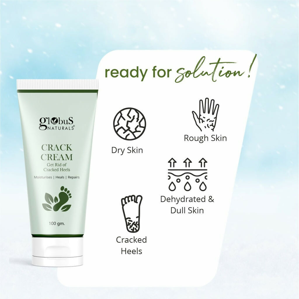 Globus Naturals Crack Cream for Dry & Cracked Heels & Feet