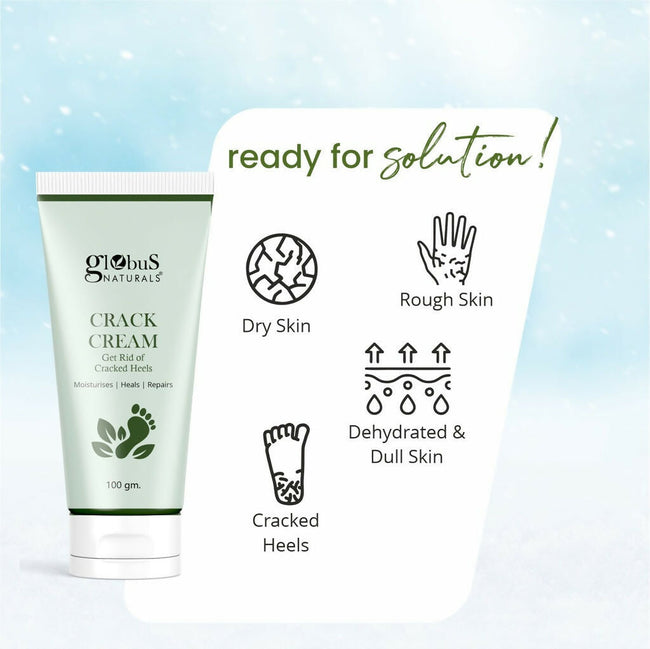 Globus Naturals Crack Cream for Dry & Cracked Heels & Feet Main Image