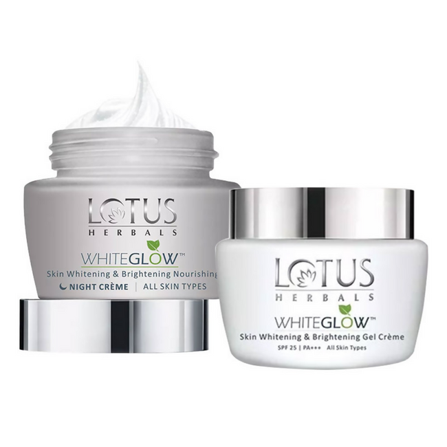 Lotus Herbals WhiteGlow Skin Whitening & Brightening Gel Cream & Night Creme Combo Hover Image