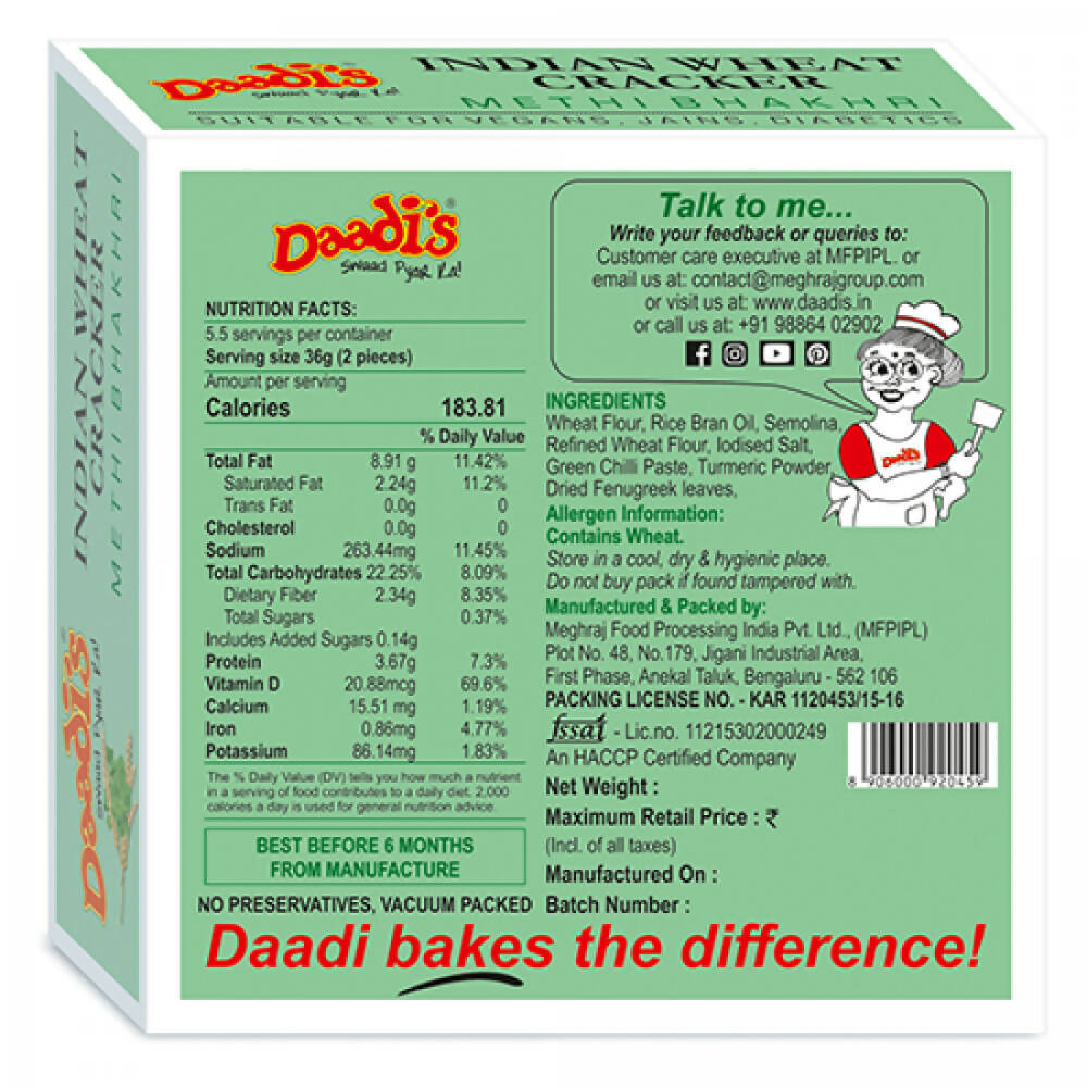 Daadi's Methi Bhakhri