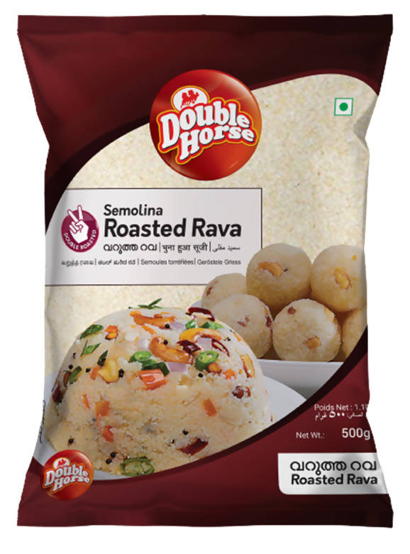 Double Horse Semolina Roasted Rava Hover Image