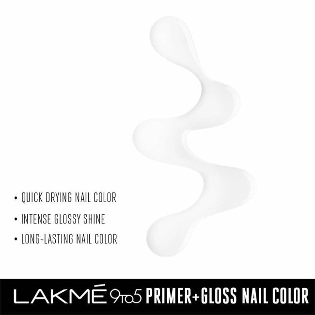 Lakme 9 to 5 Primer + Gloss Nail Colour - Top Coat Main Image