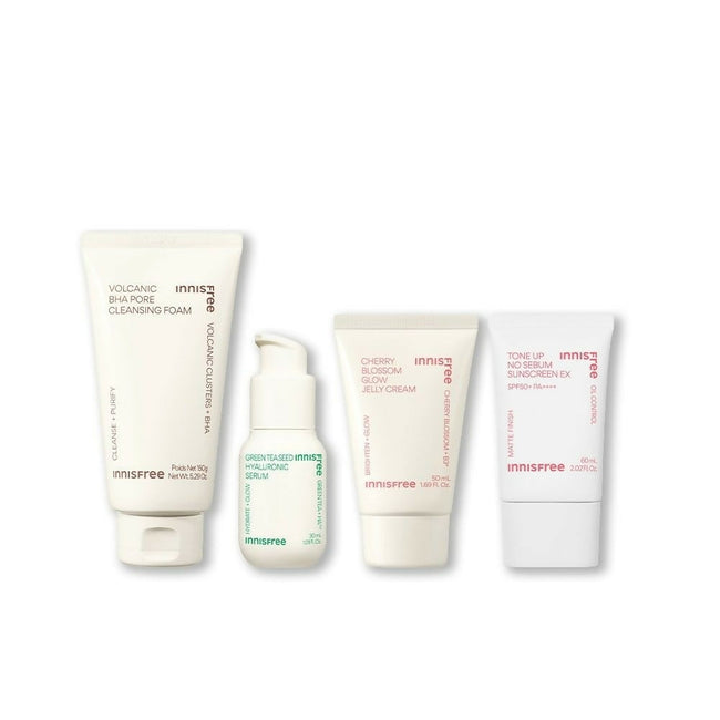 Innisfree CSMS Combo - Cleanser, Serum, Moisturizer & Sunscreen Hover Image