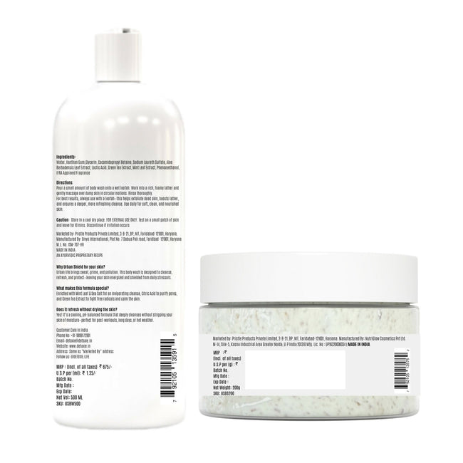 Detoxie Body Wash & Body Scrub Combo - Urban Shield Main Image