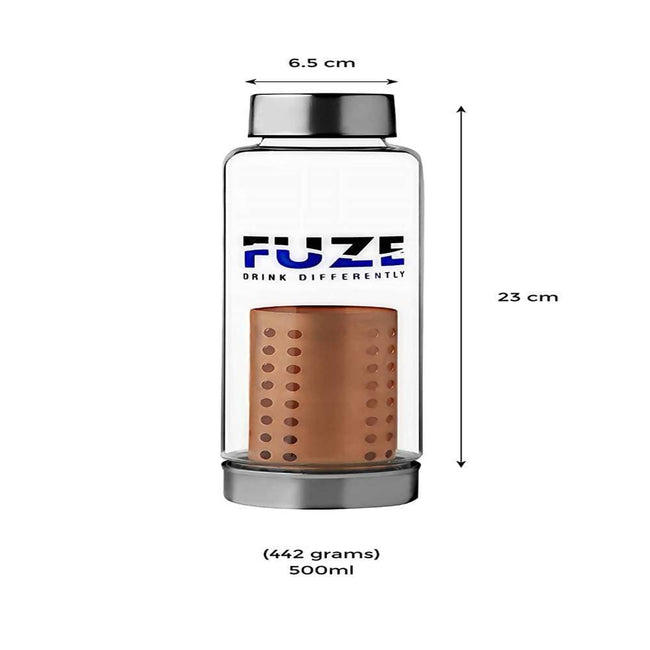 Fuze Glass Bottle With Pure Copper Filter Hover Image