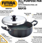 Hawkins Futura Non-stick All-Purpose Pan Handi 3 L with Lid (NAP30)