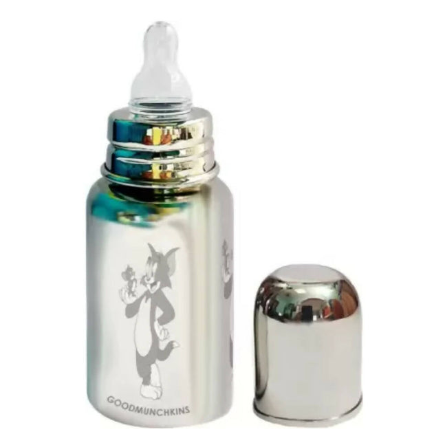 Goodmunchkins Stainless Steel Feeding Bottle 304 Grade Steel, Jointless, BPA Free, Rustfree Bottle 150 ml Hover Image
