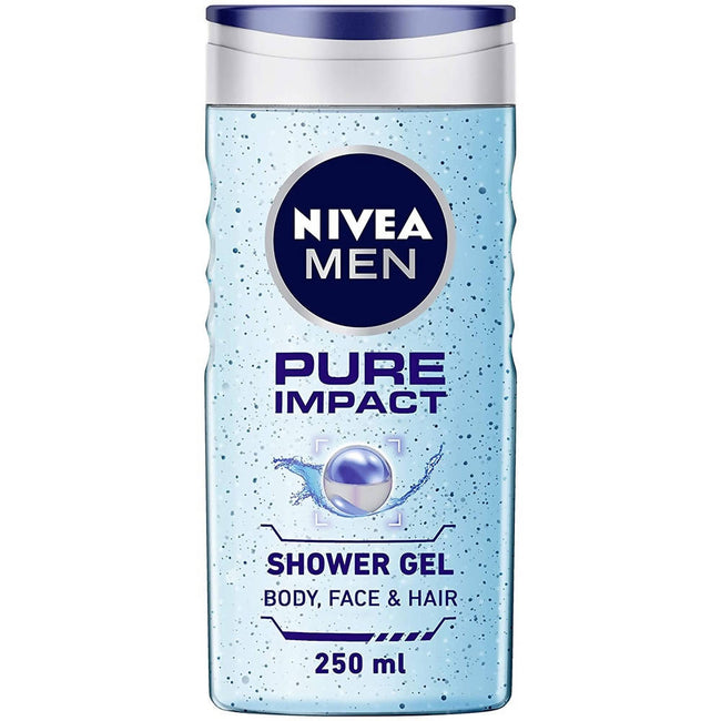 Nivea Men Pure Impact Shower Gel For Body, Face & Hair Hover Image