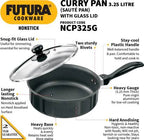 Hawkins Futura Non-stick Curry Pan 24 cm Diameter with Glass Lid 3.25 L (NCP325G)