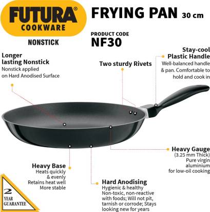 Hawkins Futura NF30 Non-stick Frying Pan 30 cm Diameter 2.5 L capacity