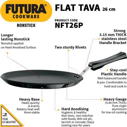 Hawkins Futura Non-stick Flat Tava 26 cm Diameter (NFT26P) Main Image