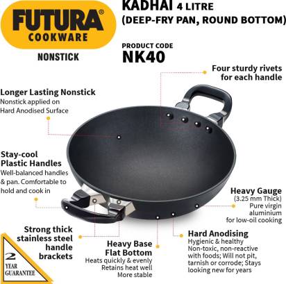 Hawkins Futura Non-stick Kadhai 30 cm Diameter 4 L (NK40) Main Image