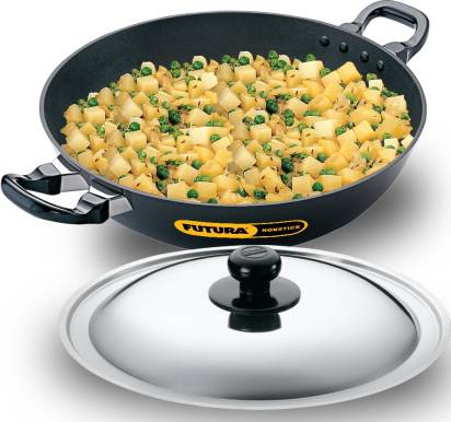 Hawkins Futura Non-stick Kadhai 30 cm Diameter with Lid 4 L (NK40S)