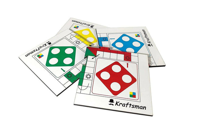 Kraftsman Wooden Portable Ludo Board Game for Kids and Adults (11?11 Inches) | Travel Pouch Included for Pawns and Dice Main Image