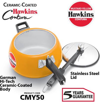 Hawkins Ceramic Coated Contura 5 L Pressure Cooker (CMY50) Main Image