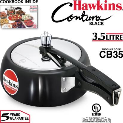 Hawkins Contura Black 3.5 L Pressure Cooker (CB35) Main Image