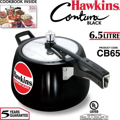 Hawkins Contura Black 6.5 L Pressure Cooker (CB65)