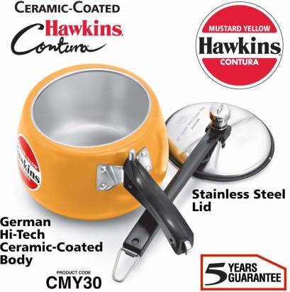 Hawkins Ceramic Coated Contura 3 L Pressure Cooker (CMY30) Main Image