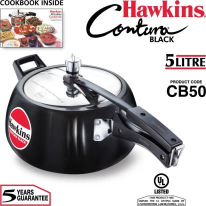 Hawkins Contura Black 5 L Pressure Cooker (CB50) Main Image