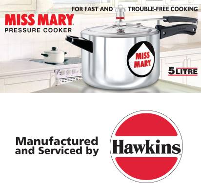 Hawkins Miss Mary 5 L Pressure Cooker MM50 (Aluminium) Main Image
