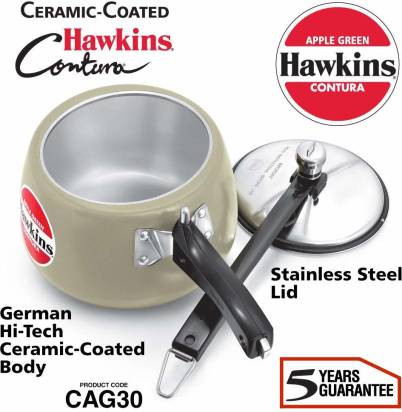 Hawkins Ceramic Coated Contura 3 L Pressure Cooker (CAG30) Main Image