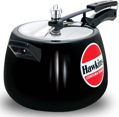 Hawkins Contura Black 6.5 L Pressure Cooker (CB65) Hover Image