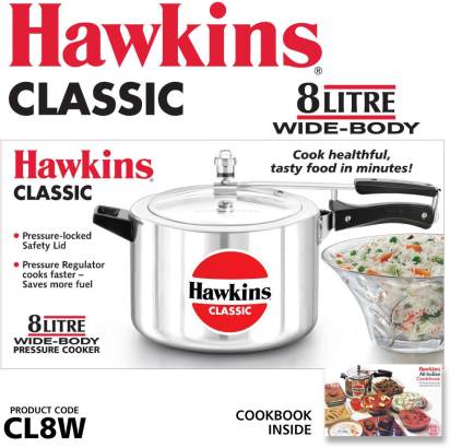 Hawkins Classic 8 L Pressure Cooker (CL8W) Main Image