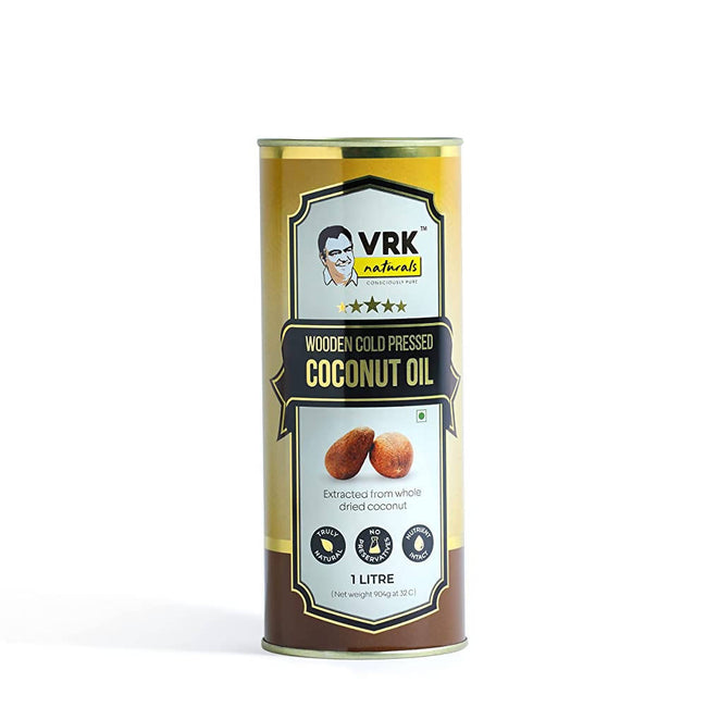 Vrk Naturals Wooden Cold Pressed Coconut Oil Hover Image