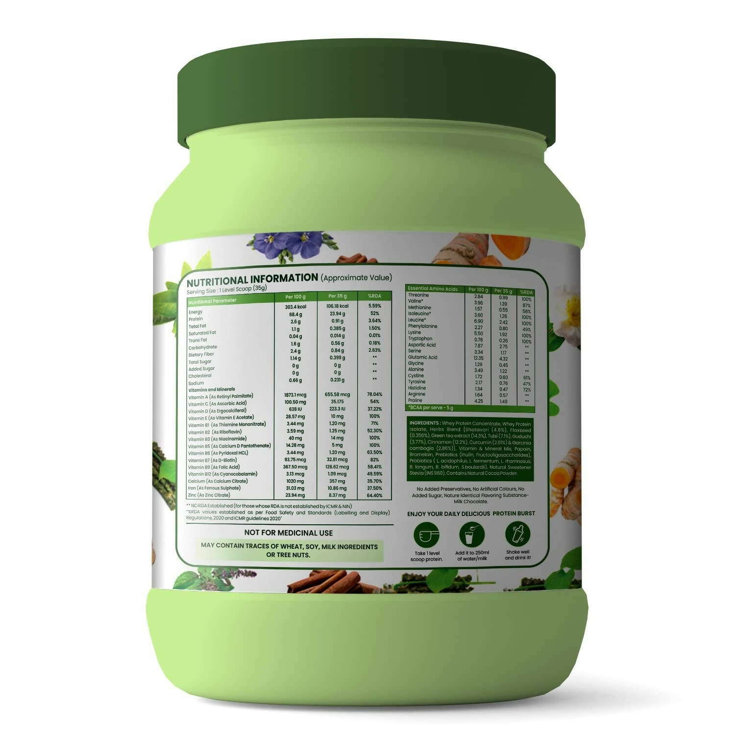 Himalayan Organics Protein Super Herbs Women Powder Chocolate Flavour