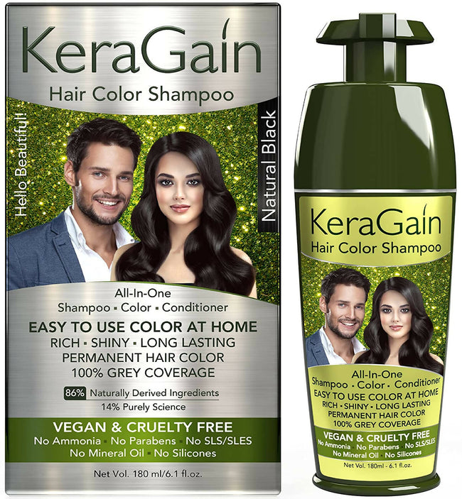 KeraGain Hair Color Shampoo (Black) Hover Image