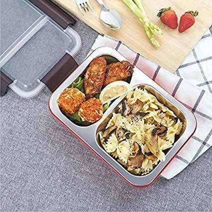 Stainless Steel Lunch Box Removable Stainless Steel in 2 Compartments