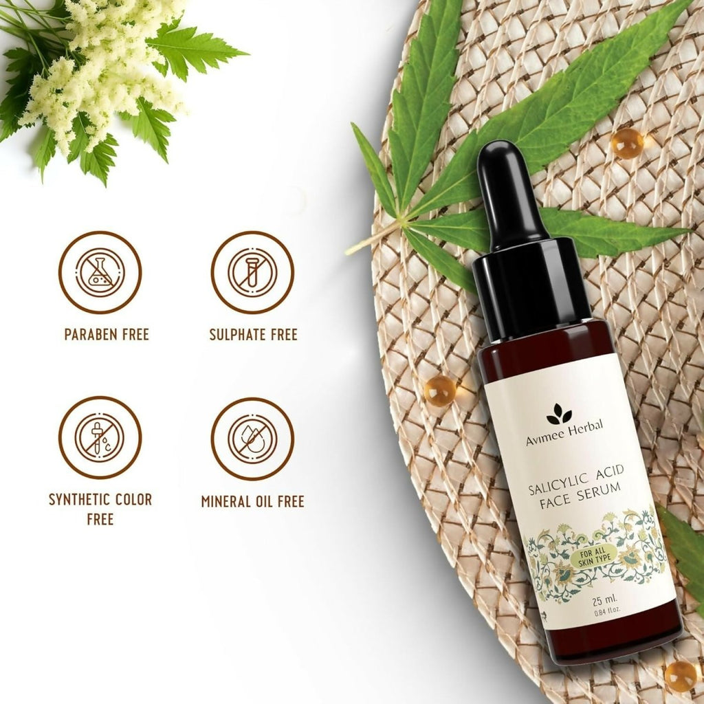 Avimee Herbal Salicylic Acid Face Serum For Acne, Blackheads & Open Pores