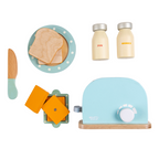 Nesta Toys Wooden Bread Pop-up Toaster (Blue), Kitchen Set Toy, Play Food, Pretend Play Toys for Kids (3+ Years)