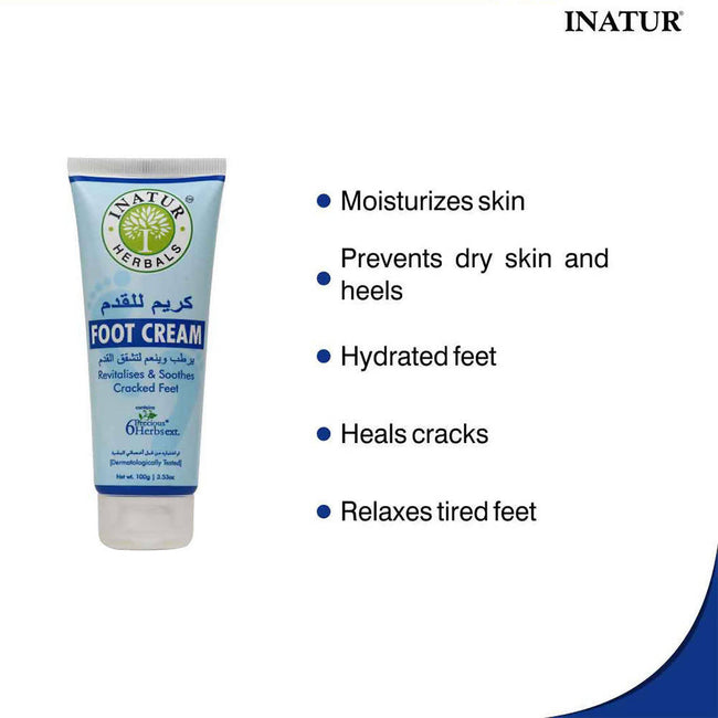 Inatur Foot Cream Revitalises & Soothes Cracked Feet Main Image