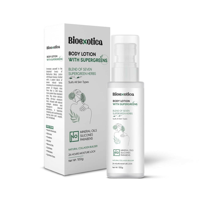 Bioexotica Body Lotion With Seven herbs For 24 hours Moisture Lock Hover Image