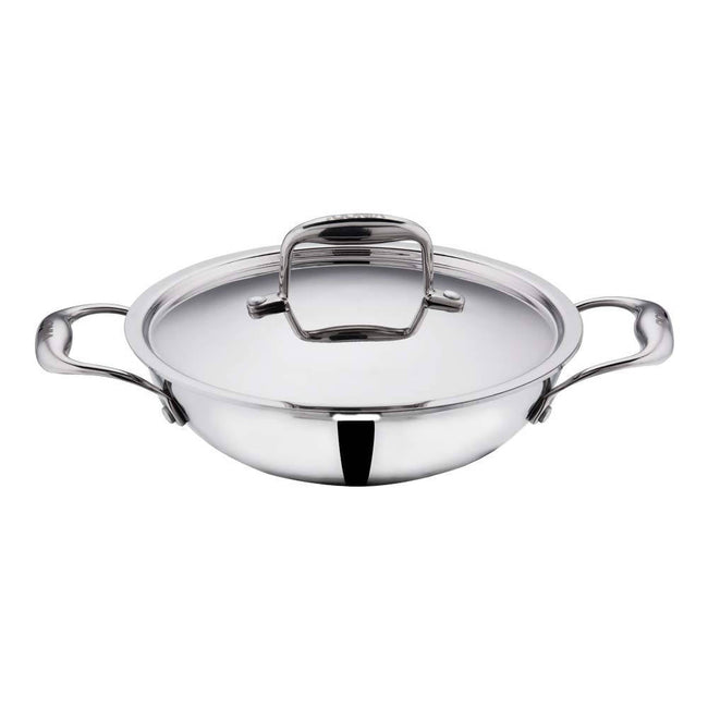 Vinod Platinum Triply Stainless Steel Kadai With Lid Hover Image