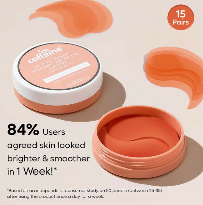 mCaffeine 4% Niacinamide Hydrogel Under Eye Patches with Kombucha Tea - Pigmentation & Brightening Main Image