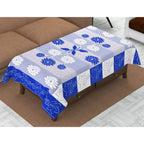 Yellow Weaves Designer Center 4 Seater Table Cover - Blue