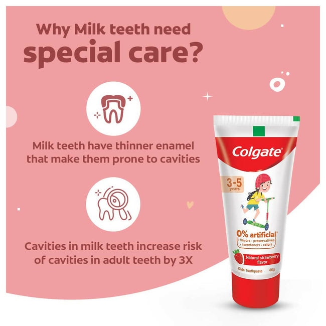 Colgate Toothpaste with Natural Strawberry Flavour for Kids Main Image