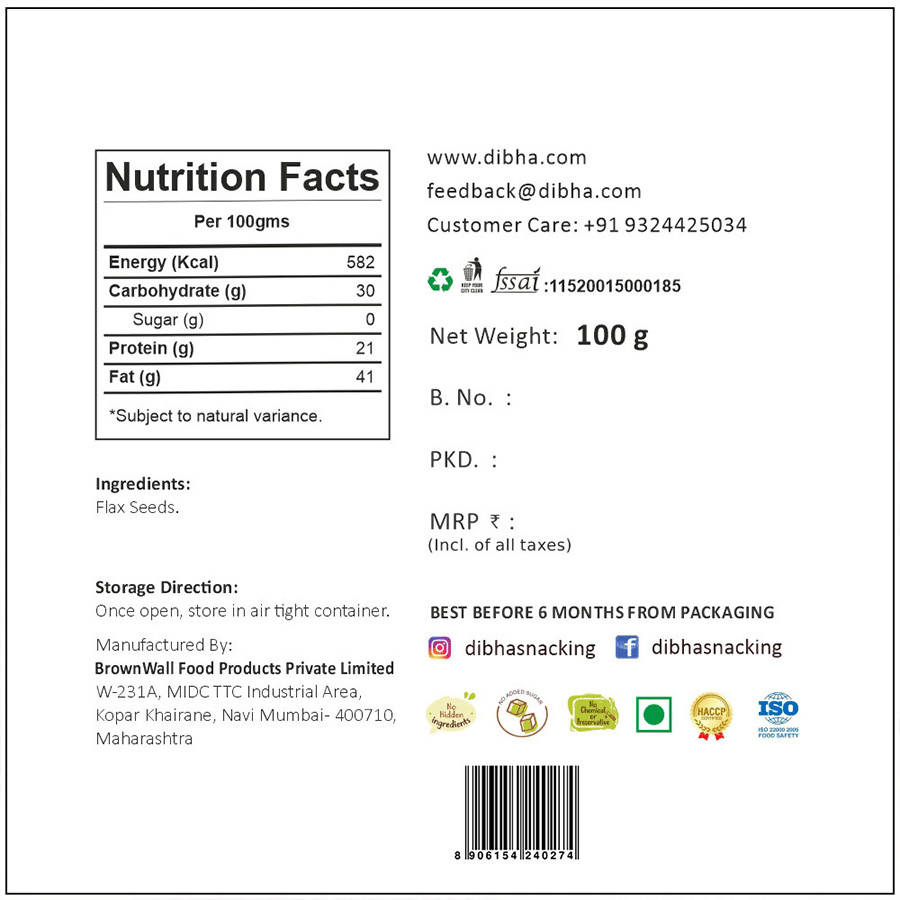 Dibha Salted Flax Seeds
