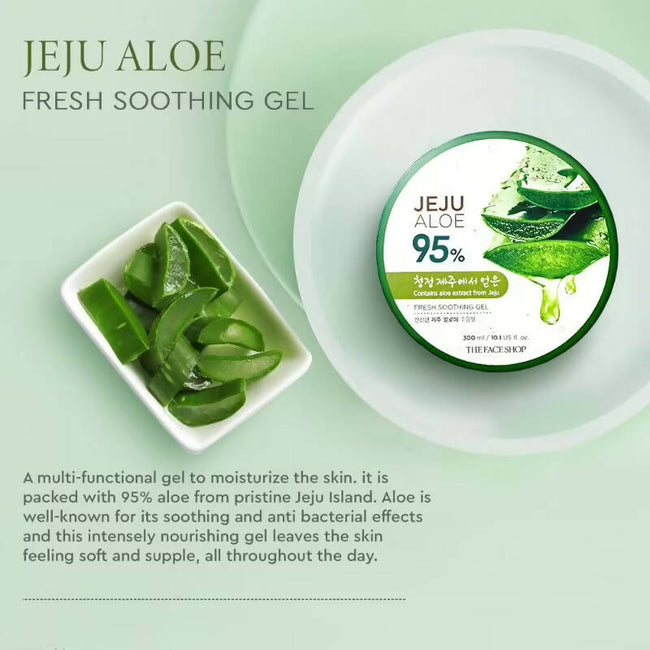 The Face Shop Jeju Aloe Fresh Soothing Gel - Korean Skincare Main Image