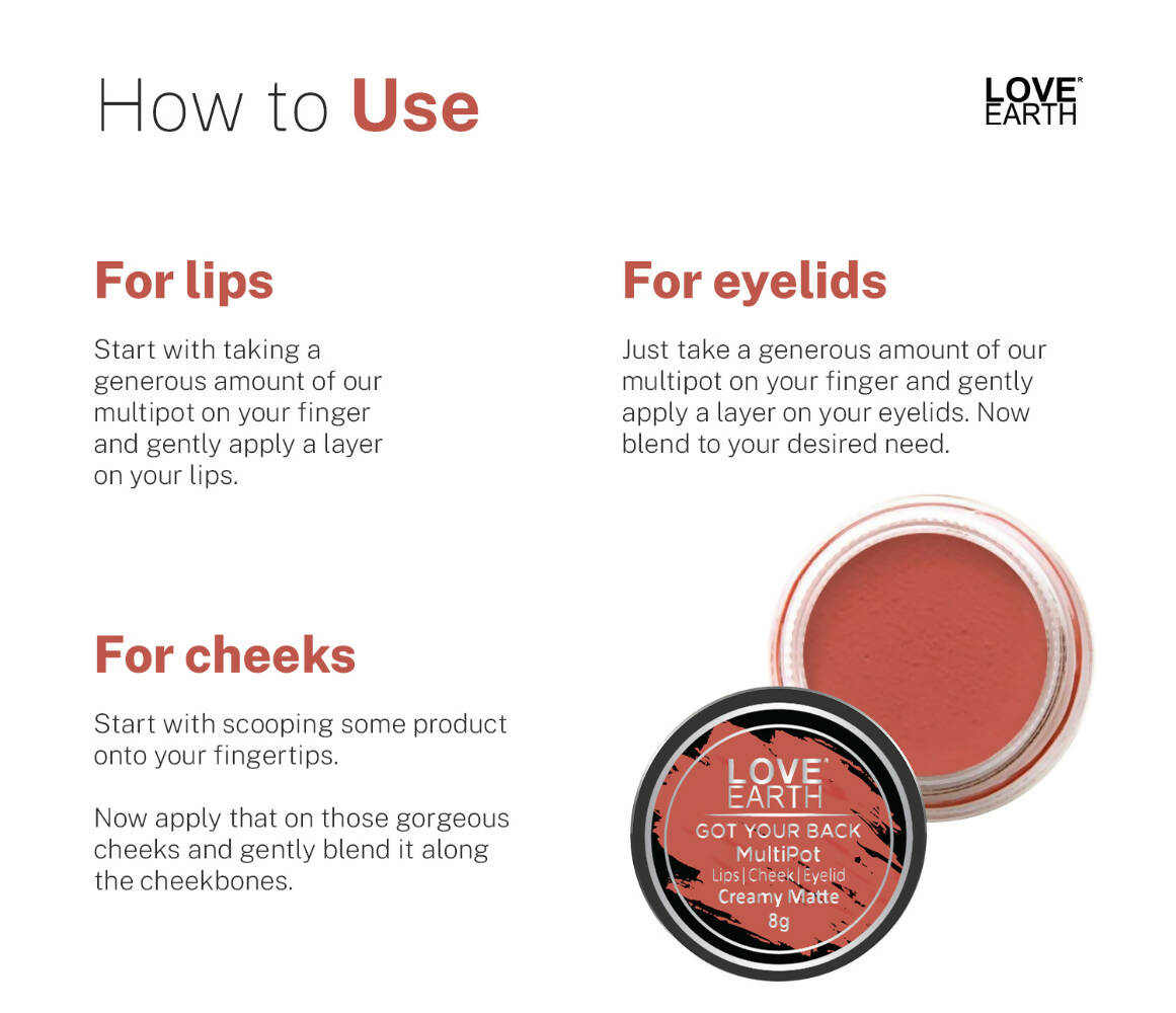 Love Earth Lip Tint & Cheek Tint Multipot-Got Your Back
