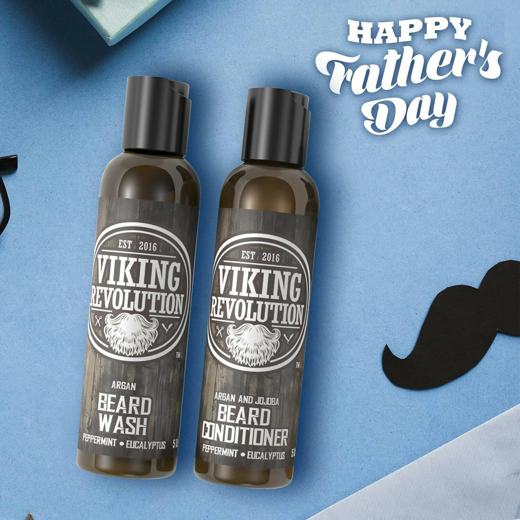 Viking Revolution Beard Wash and Beard Conditioner Combo