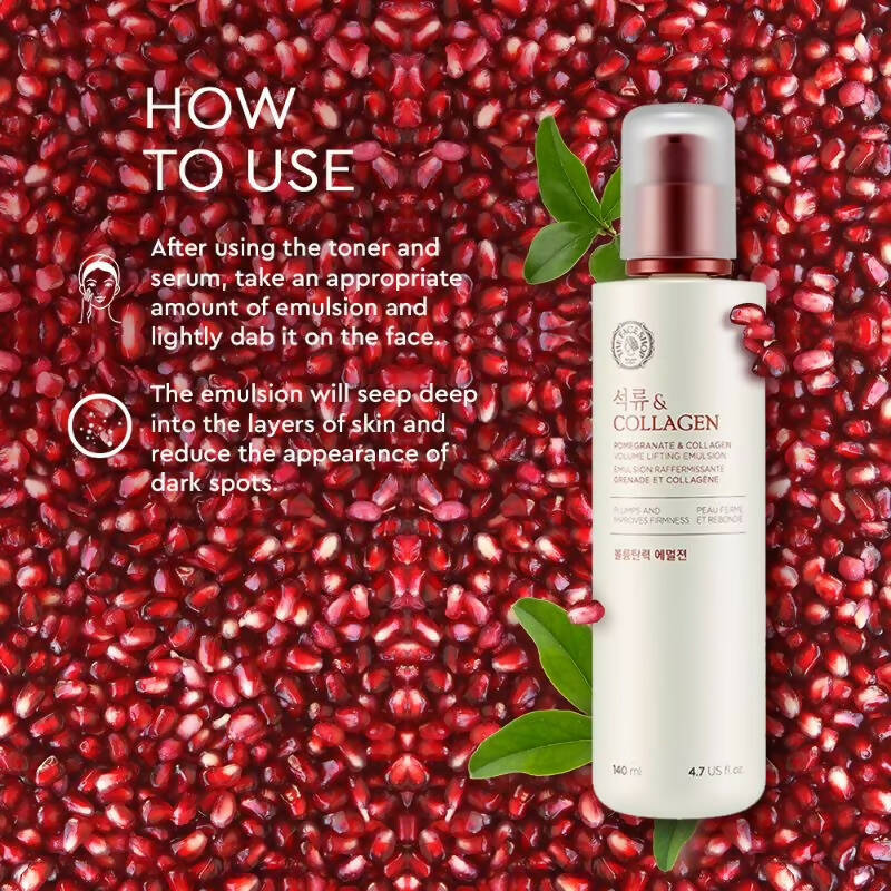 The Face Shop Pomegranate & Collagen Volume Lifting Emulsion - Korean Skincare