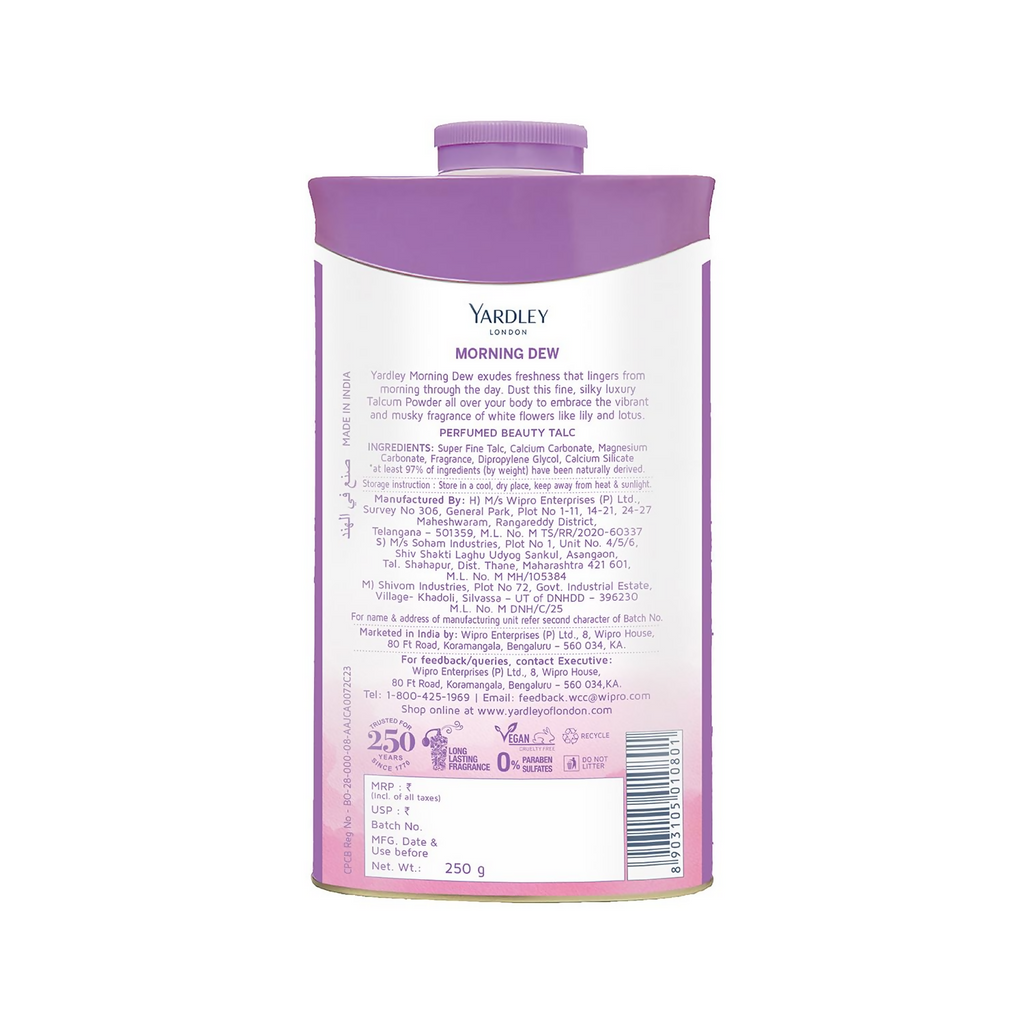 Yardley London Morning Dew Perfumed Talc For Women