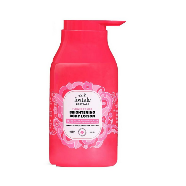 Foxtale Brightening Body Lotion SPF 30 With Niacinamide & Vitamin C Tan Protection & Glowing Skin Hover Image