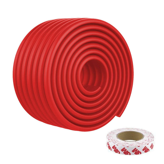Safe-O-Kid Unique High Density- Prevents From Head Injury Multi-Functional 2 Meter Edge Guard - Red Hover Image